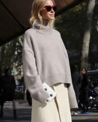 Pure Cashmere Turtleneck Pullover Sweater