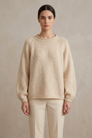 Cashmere Rolled Neck Knit Sweater