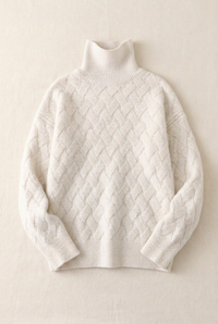 Slouchy Turtleneck Wool Sweater