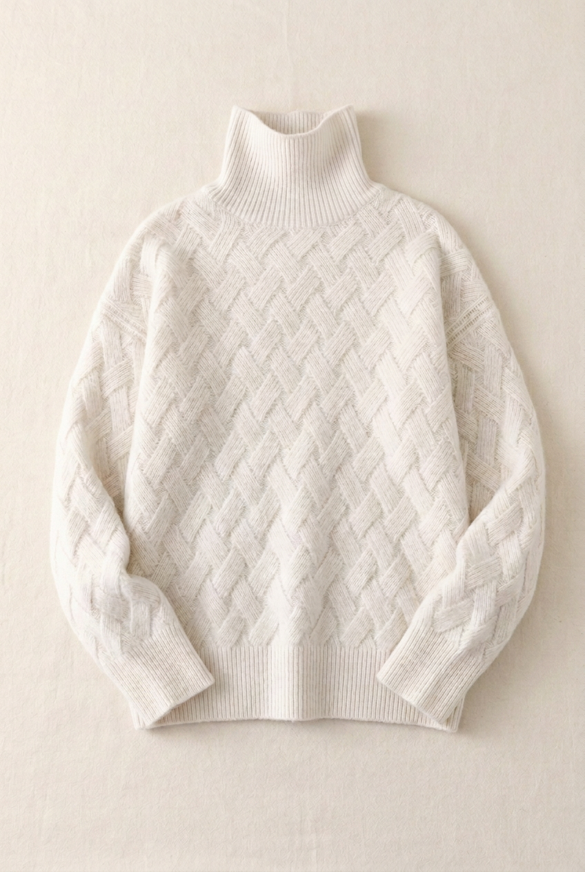 Slouchy Turtleneck Wool Sweater