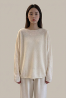 Oversized Wool Boatneck Sweater