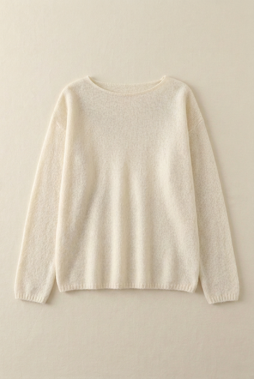Oversized Wool Boatneck Sweater