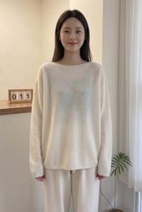 Oversized Wool Boatneck Sweater