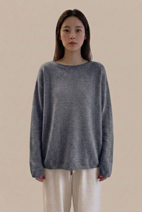Oversized Wool Boatneck Sweater