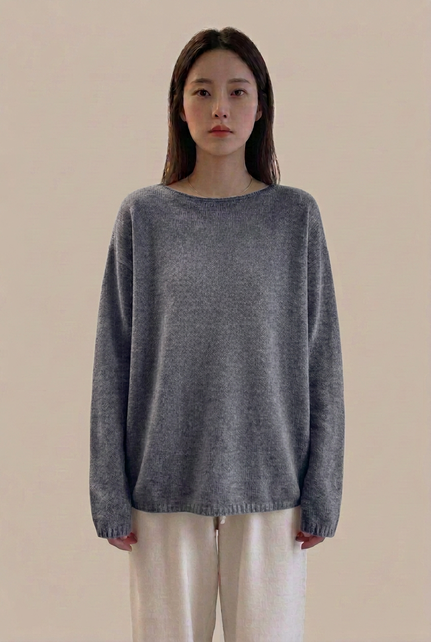 Oversized Wool Boatneck Sweater