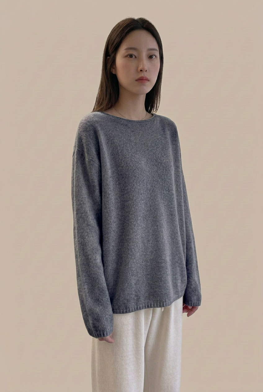 Oversized Wool Boatneck Sweater