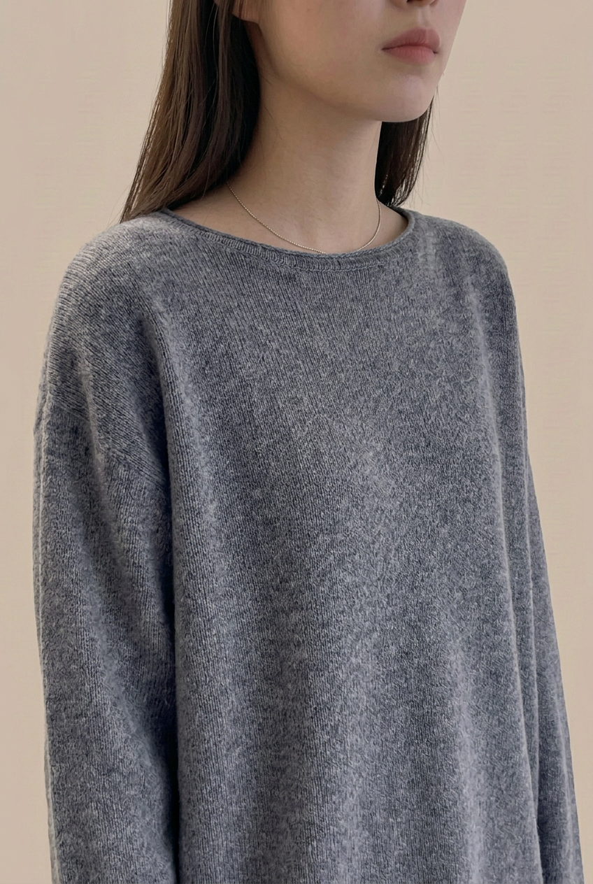 Oversized Wool Boatneck Sweater