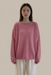 Oversized Wool Boatneck Sweater