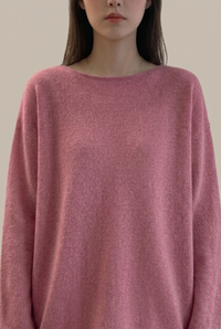 Oversized Wool Boatneck Sweater