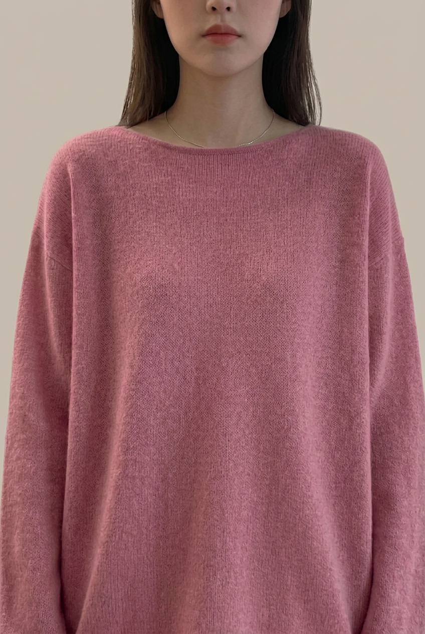 Oversized Wool Boatneck Sweater