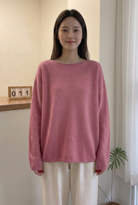 Oversized Wool Boatneck Sweater