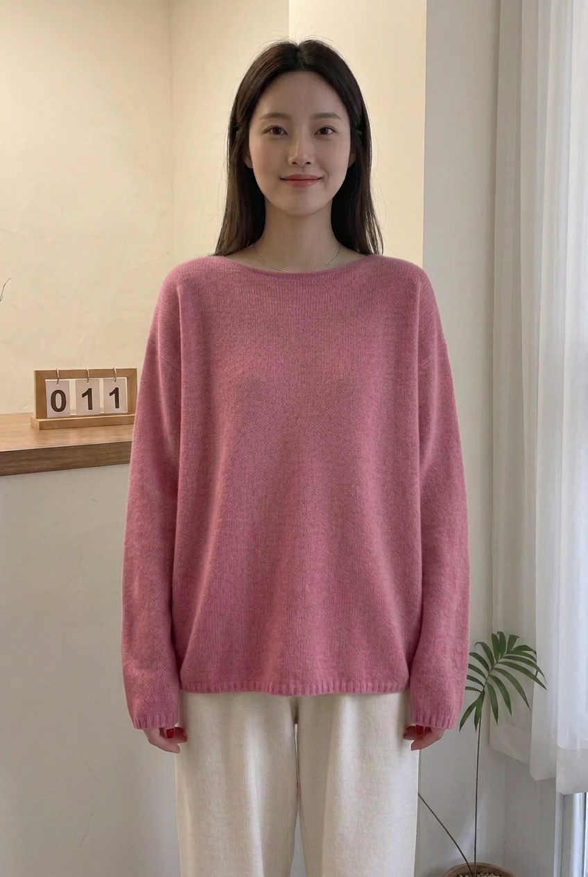 Oversized Wool Boatneck Sweater