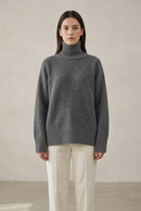 Wool Loose Turtleneck Sweater