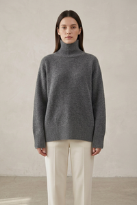 Wool Loose Turtleneck Sweater