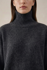 Wool Loose Turtleneck Sweater