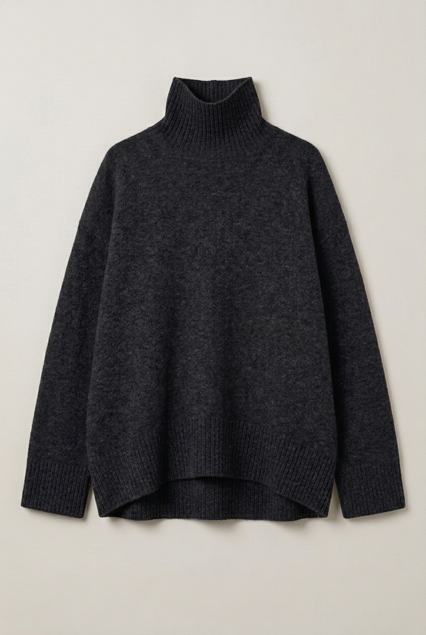 Wool Loose Turtleneck Sweater