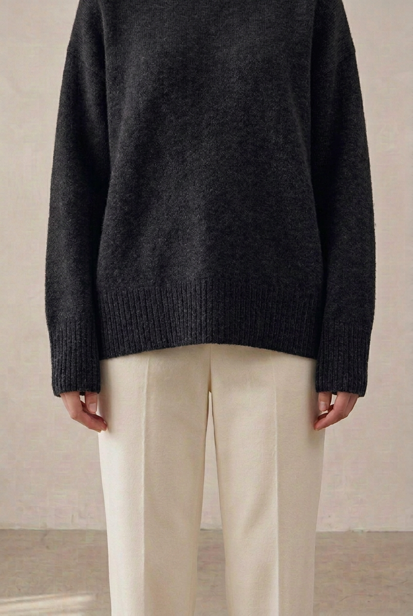 Wool Loose Turtleneck Sweater