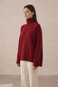 Wool Loose Turtleneck Sweater