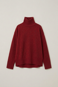 Wool Loose Turtleneck Sweater