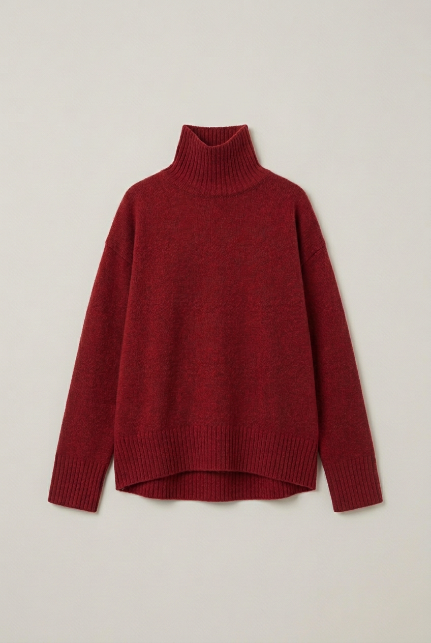 Wool Loose Turtleneck Sweater