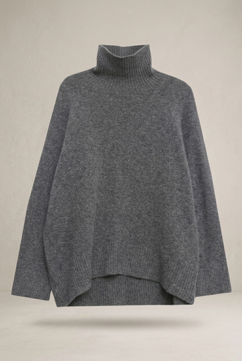 Wool Loose Turtleneck Sweater