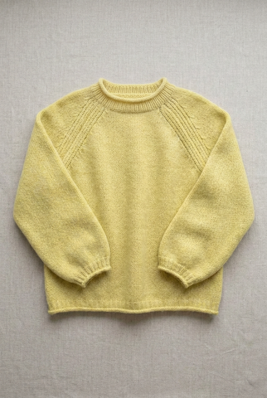 Cashmere Rolled Neck Knit Sweater