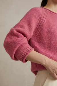 Cashmere Rolled Neck Knit Sweater