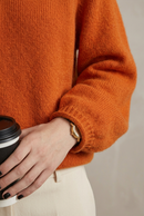 Cashmere Rolled Neck Knit Sweater