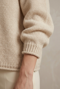Cashmere Rolled Neck Knit Sweater