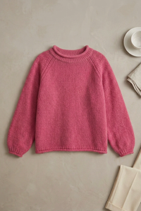 Cashmere Rolled Neck Knit Sweater