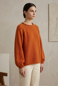 Cashmere Rolled Neck Knit Sweater
