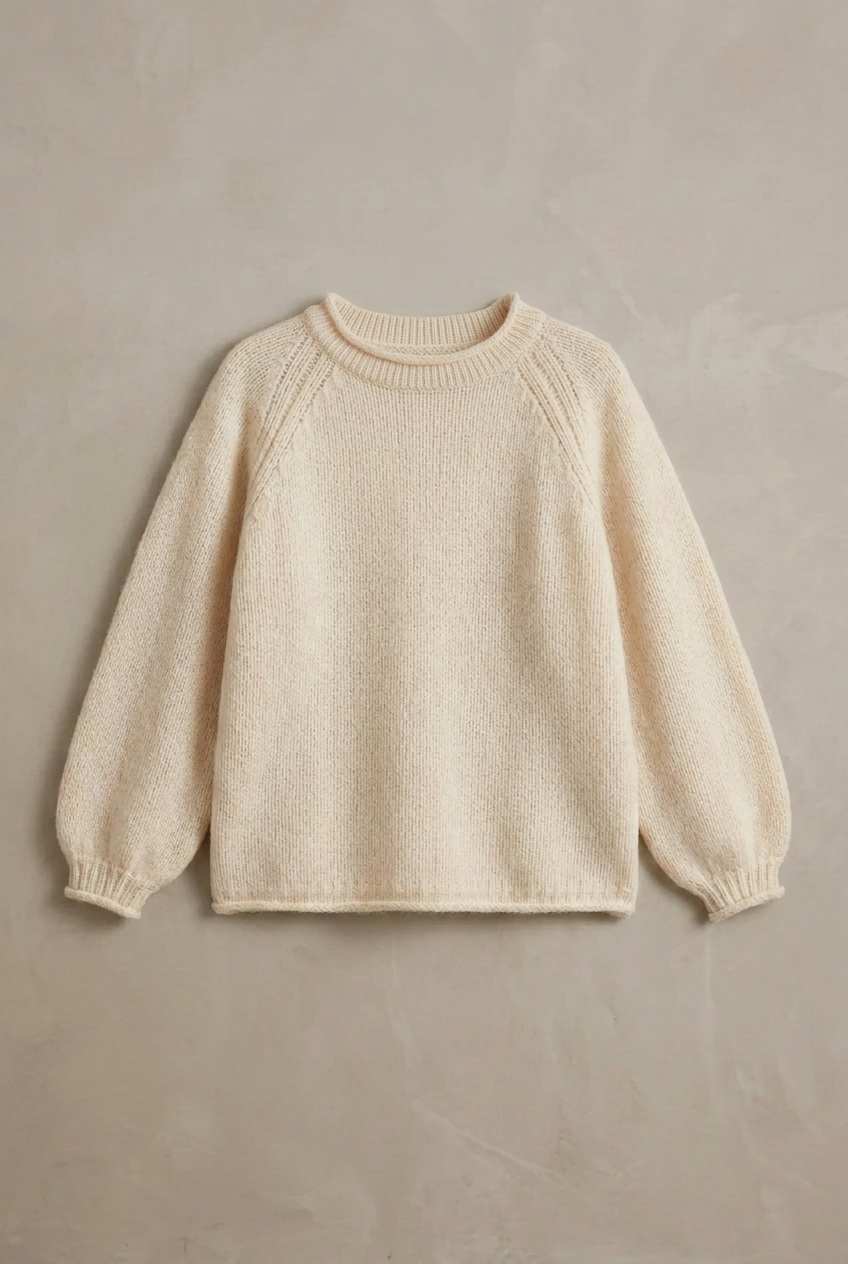 Cashmere Rolled Neck Knit Sweater