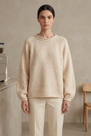 Cashmere Rolled Neck Knit Sweater