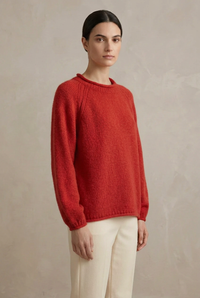 Cashmere Rolled Neck Knit Sweater