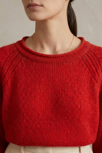 Cashmere Rolled Neck Knit Sweater