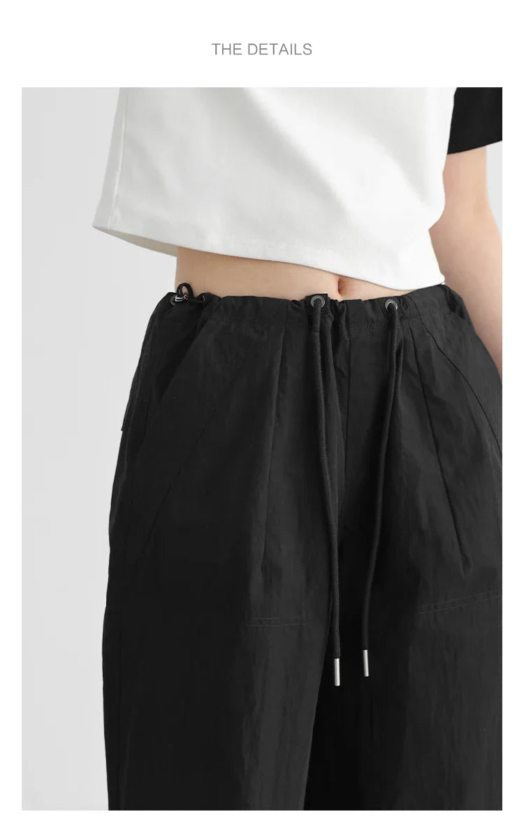 Cotton Blended Wide Leg Hip Hop Trousers