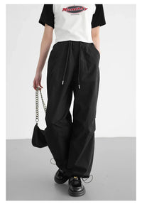 Cotton Blended Wide Leg Hip Hop Trousers