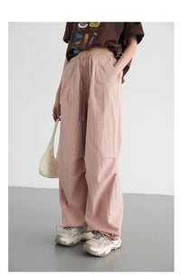 Cotton Blended Wide Leg Hip Hop Trousers