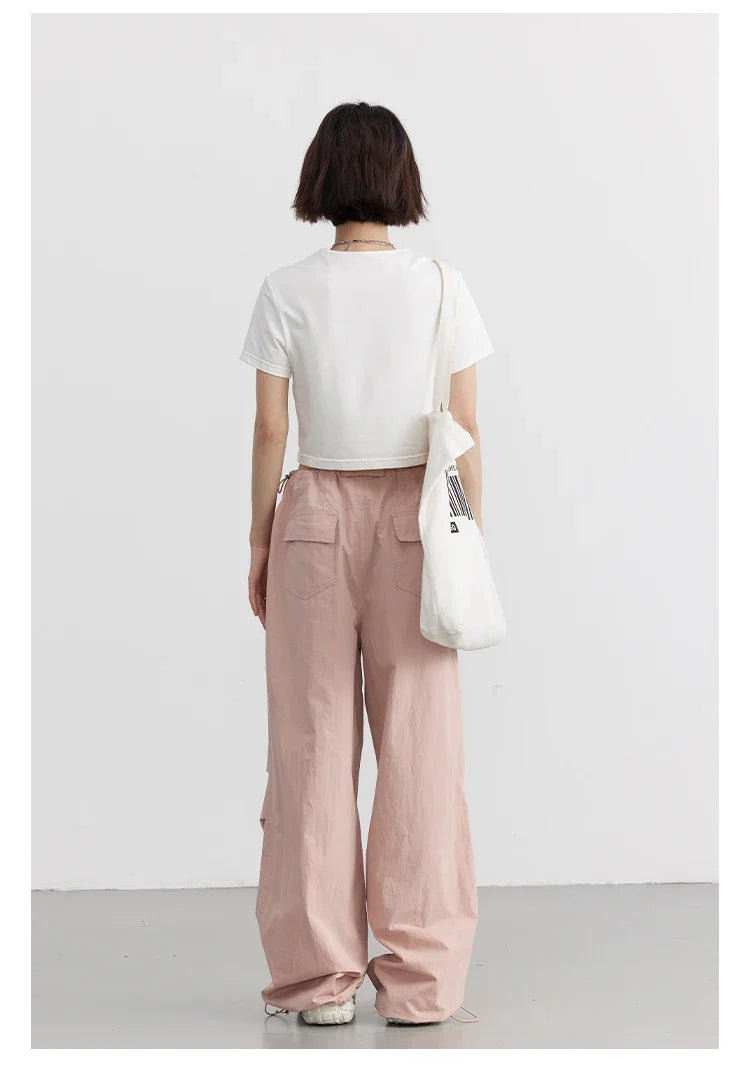 Cotton Blended Wide Leg Hip Hop Trousers