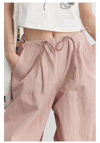 Cotton Blended Wide Leg Hip Hop Trousers