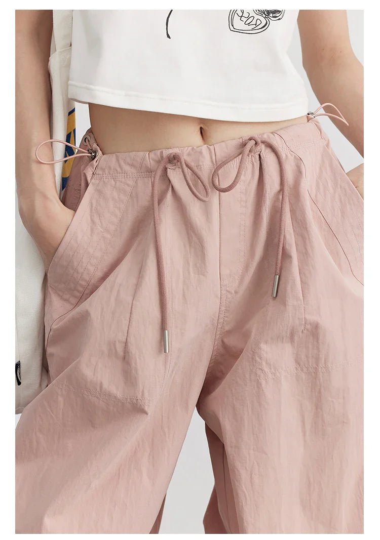 Cotton Blended Wide Leg Hip Hop Trousers
