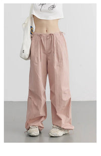 Cotton Blended Wide Leg Hip Hop Trousers