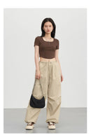Cotton Blended Wide Leg Hip Hop Trousers