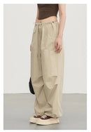 Cotton Blended Wide Leg Hip Hop Trousers