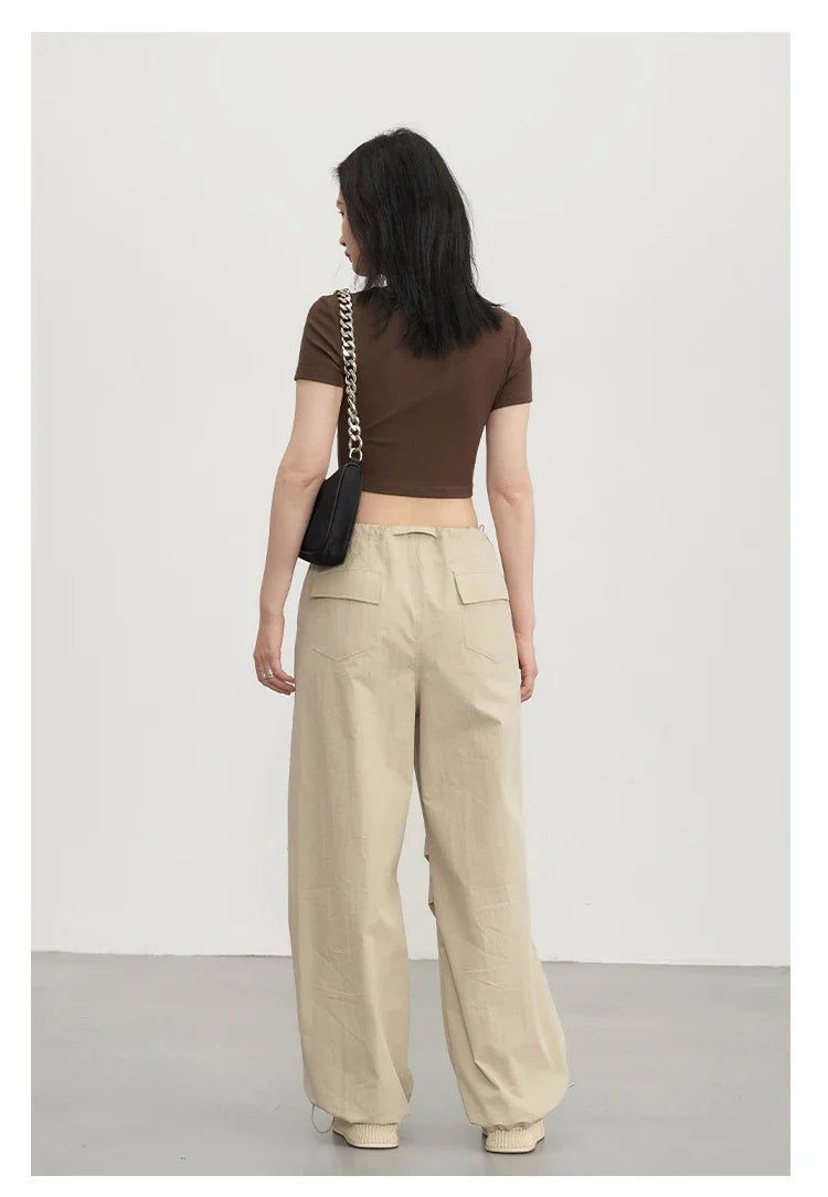 Cotton Blended Wide Leg Hip Hop Trousers