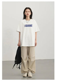 Cotton Blended Wide Leg Hip Hop Trousers