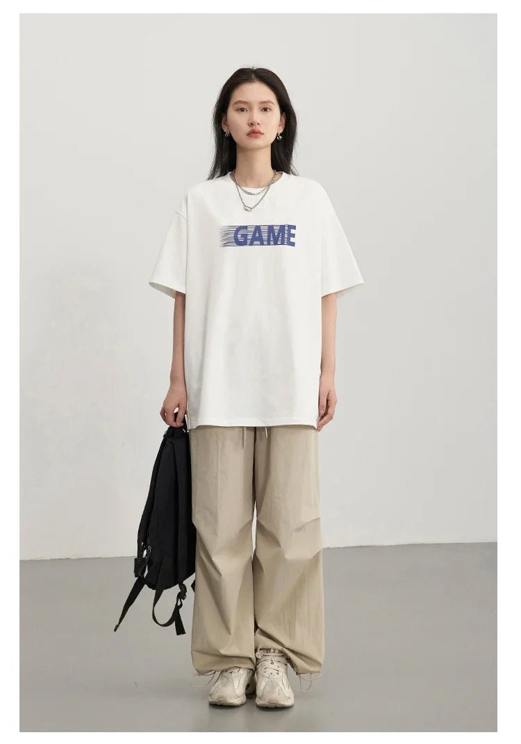 Cotton Blended Wide Leg Hip Hop Trousers