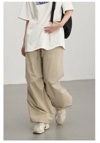 Cotton Blended Wide Leg Hip Hop Trousers