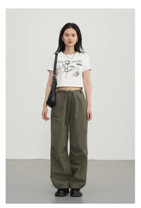 Cotton Blended Wide Leg Hip Hop Trousers
