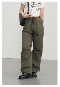 Cotton Blended Wide Leg Hip Hop Trousers